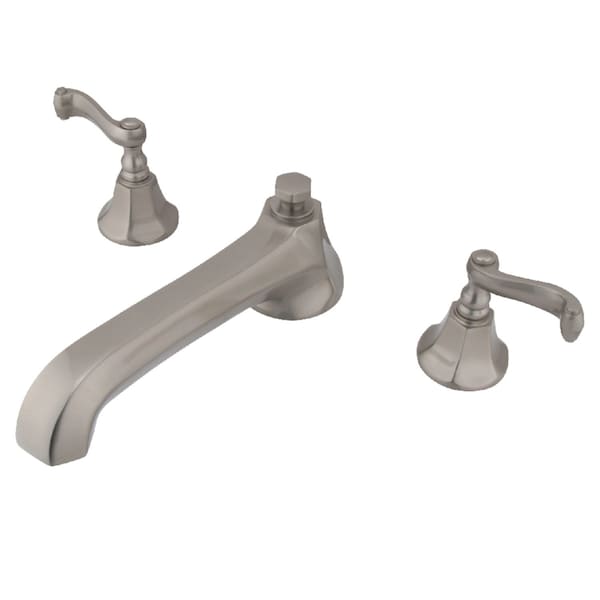 Kingston Brass Roman Tub Faucet, Brushed Nickel, Deck Mount KS4308FL - main